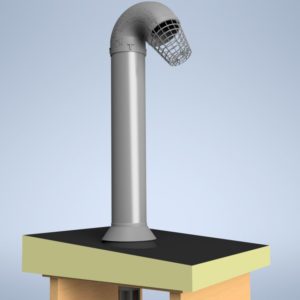 4-Inch Gooseneck Roof Vent For Dryer Exhaust Terminations